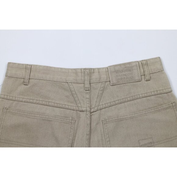 Deadstock Vtg 90s Marithe Francois Girbaud Mens 32 Baggy Denim Jean Shorts Beige - Picture 12 of 16